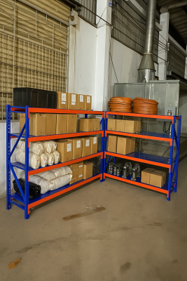 Kệ trung tải 250kg/tầng trưng bày hàng mẫu trong kho.