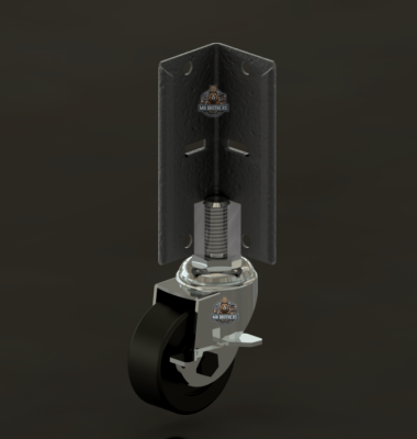 Bánh xe kệ V gài có khóa