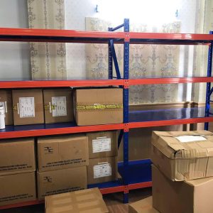 Hai bộ kệ trung tải 250kg/tầng MHBrothers đặt liền nhau.