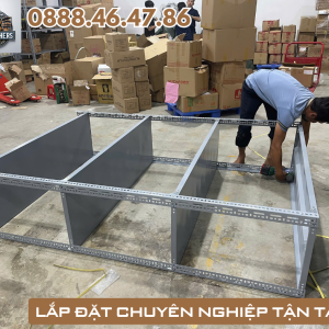 Khách hàng lắp đặt kệ V lỗ bắt vít MHBrothers thực tế tại nhà kho