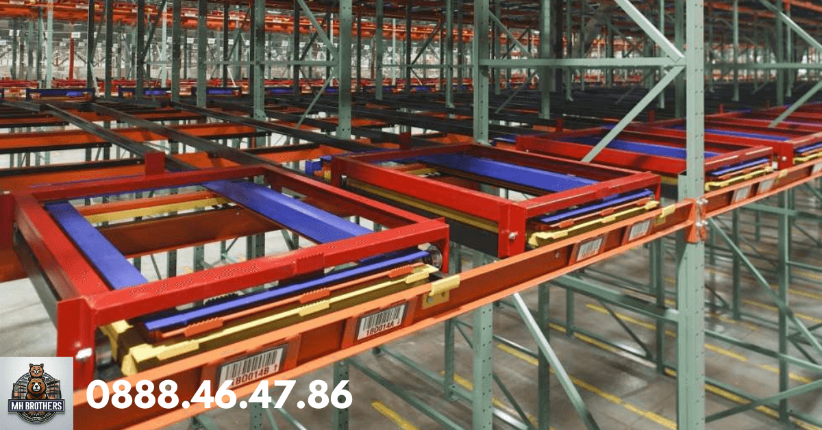 Kệ Push Back - Giải pháp lưu trữ thông minh cho kho hàng Hồ Chí Minh