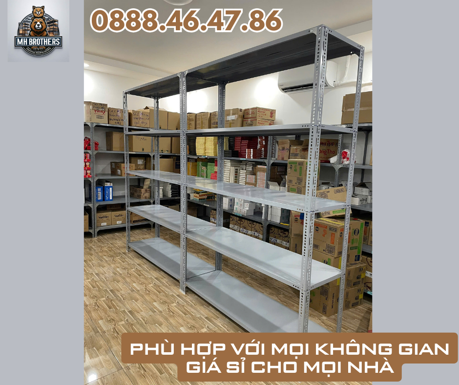 mua kệ sắt V đa năng cho kho hàng