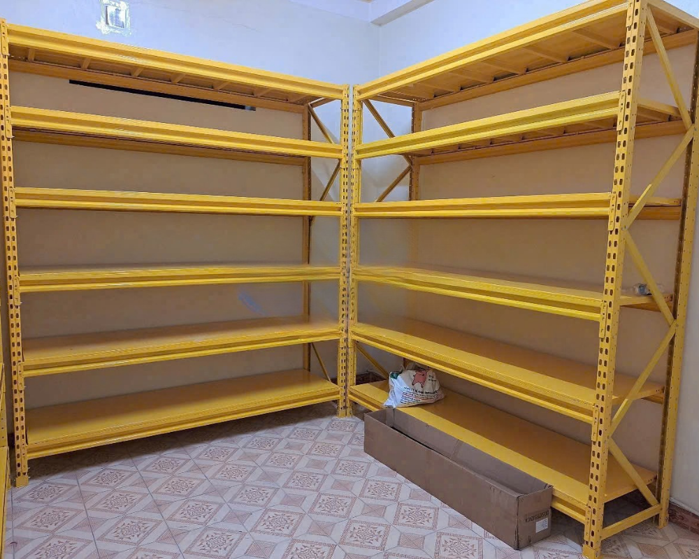 kệ siêu thị đơn áp tường 5 tầng
